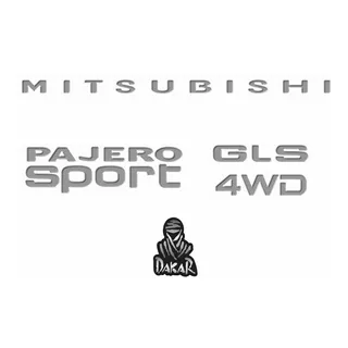 Kit Adesivo Mitsubishi Resinado Pajero Sport Gls + Dakar Cor Padrão