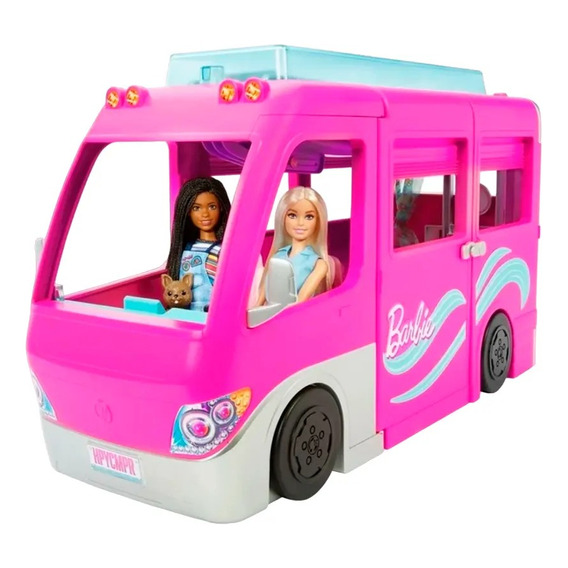 Camper De Los Sueños Barbie Mattel Color Rosa +3 Hcd46