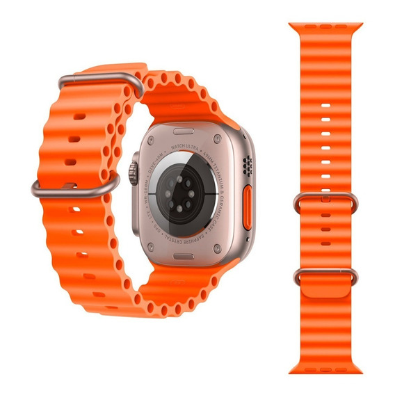 Pulsera Ocean para Apple Watch Ultra de 49 mm, 45/44/42/41/40 mm, color naranja
