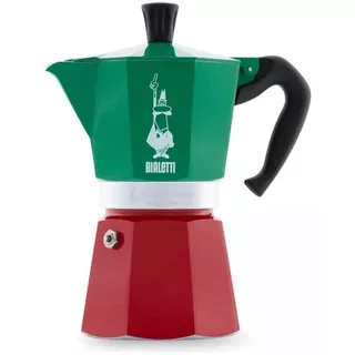 Cafetera Bialetti Express Moka Tricolor Italiana 6 Pocillos