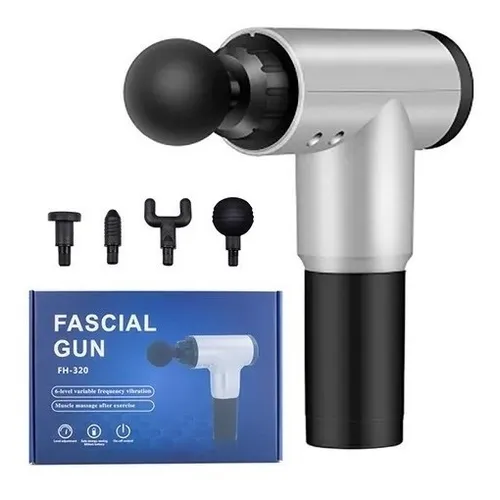 Masajeador Muscular Fascial Gun Velocidades Color Azul Cuotas