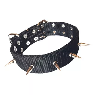 Collar Con Puas 4cm Ancho Anti Mordidas