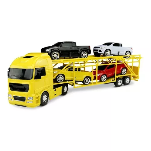 Caminhão de Brinquedo - Diamond Truck Cegonheira - Amarelo - Roma -  superlegalbrinquedos