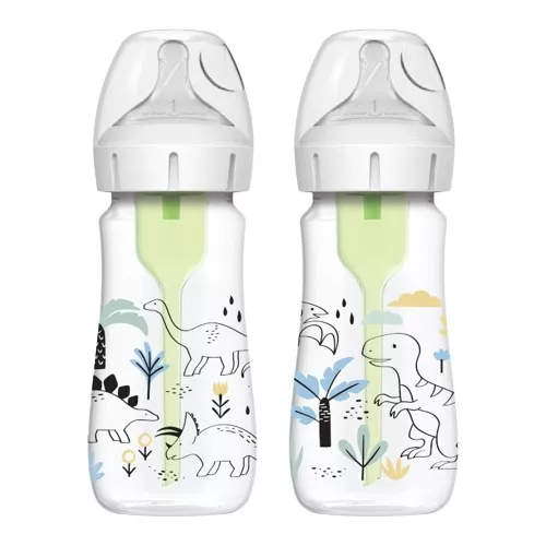 Biberón de vidrio natural anticólicos biberones más cerca de la lactancia  materna para bebés recién nacidos 0M+ 3oz