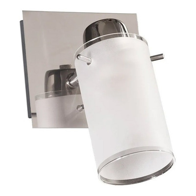 Aplique 2 Luces Baño June Vidrio Y Acero Apto Led E27 Mks