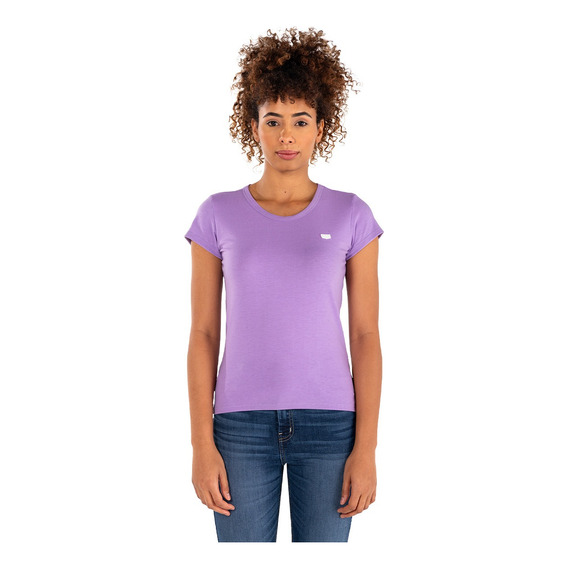 Playera De Algodón Oggi Mujer Corte Regular Lila