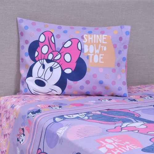Minnie Mouse - Shine - Juego De Sabanas - 820536 - 1.5 Plaza Color Rosa