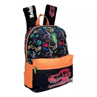 Mochila Escolar Primaria P/niño Kebo Kids Dinosaur Negro