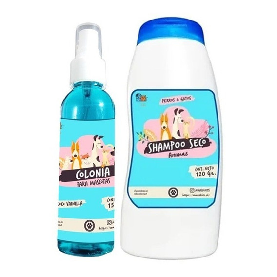 Kit Para Perro Shampoo Seco Coco + Colonia Coco Vainilla