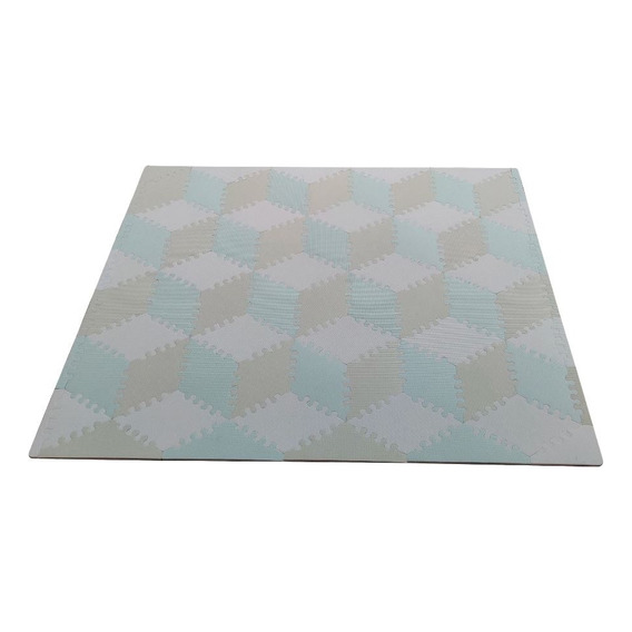 Alfombra Playmat Bebe Goma Eva Rio Azul, Gris 180x130 Bric