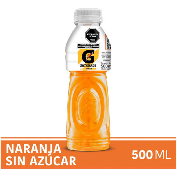 Bebida Isotonica Gatorade Naranja Sin Azucar X 500ml