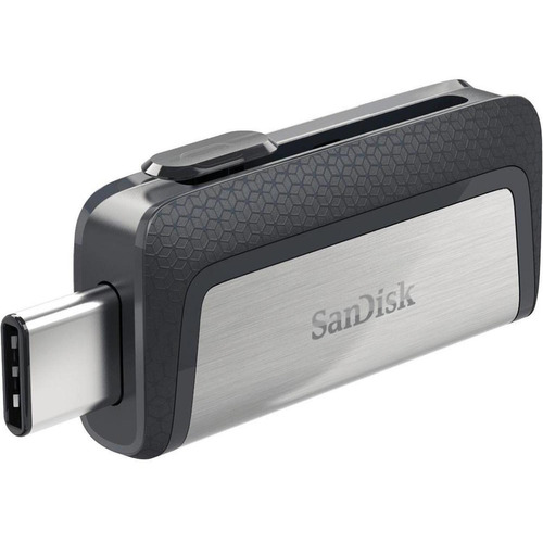 Memoria USB SanDisk Ultra Dual Drive Type-C 64GB 3.1 Gen 1 negro y plateado
