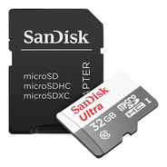 Tarjeta Memoria Sandisk Microsd 32gb Clase 10 + Adaptador Sd