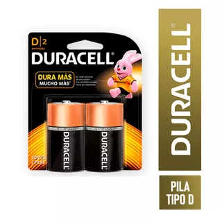 Pila Duracell Tipo D X 2 Unidades