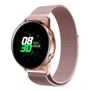 Correa Acero Malla Para Galaxy Watch Active 1 Y 2 40mm 44mm Color Rosa