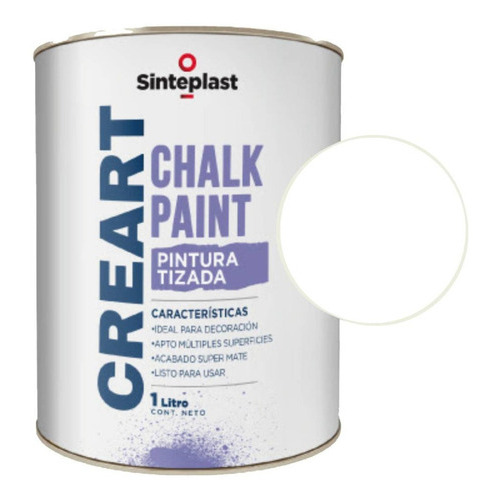 Creart Chalk Pintura A La Tiza Sinteplast 1l Color Laca Protectora