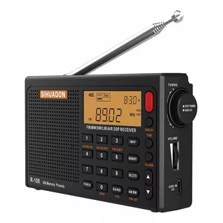 Radio Multibanda Digital + Banda Aérea Bat. Recargable / Dsp