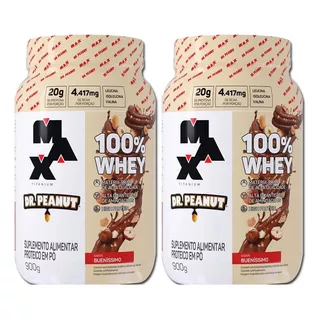 Combo Max: Whey Concentrado 100% Dr Peanut: 1,8kg Totais