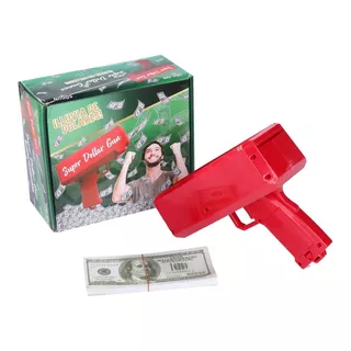 Pistola Super Dollar Gun Lanza Billetes + 50 Billetes 