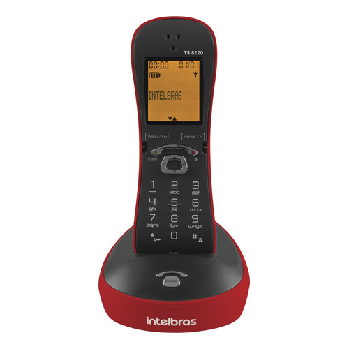 Telefone Intelbras TS 8220 sem fio - cor vermelho