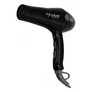 Secador De Cabelo Lizz Titanium Black Preto E Cinza 127v Cor Preto/cinza