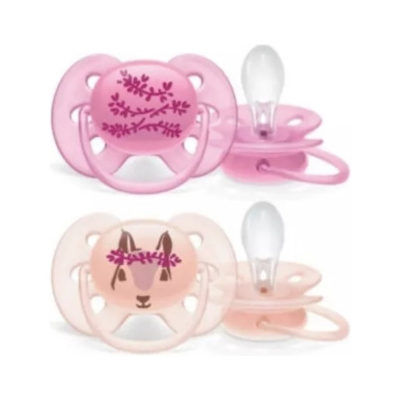 Chupetes X2 Ultra Soft Deco Nena 6-18m Philips Avent Cuot As