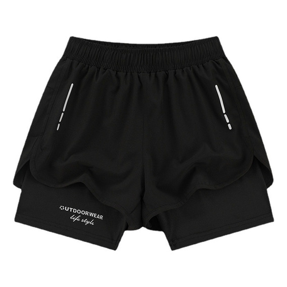 Gimnasio Short Con Licra Deportiva 2 En 1 Hombre Correr