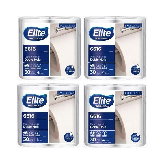 Papel Higiénico Ultra Doble Hoja Elite 4x30 Mts Packx4