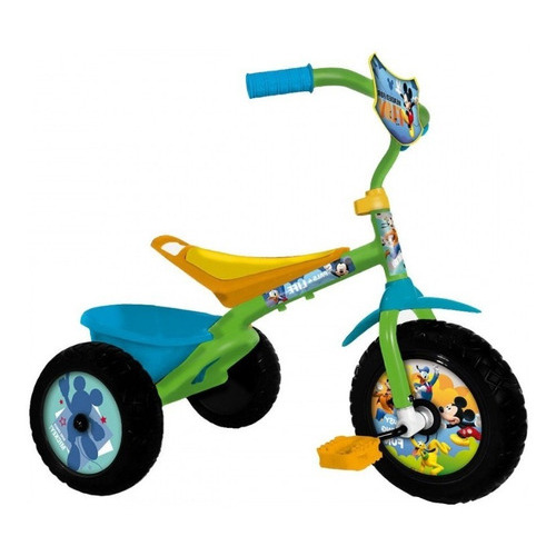 Triciclo Infantil Unibike Mid De Metal Con Canasto Color Mickey