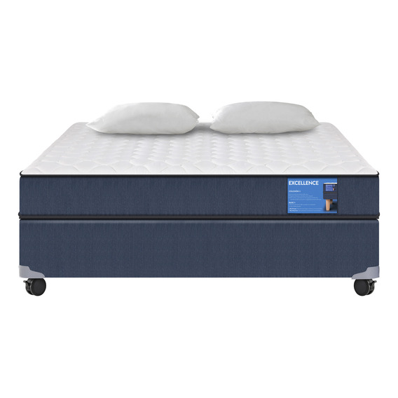 Cama Americana 2 Plazas Cic Excellence  + Almohadas 