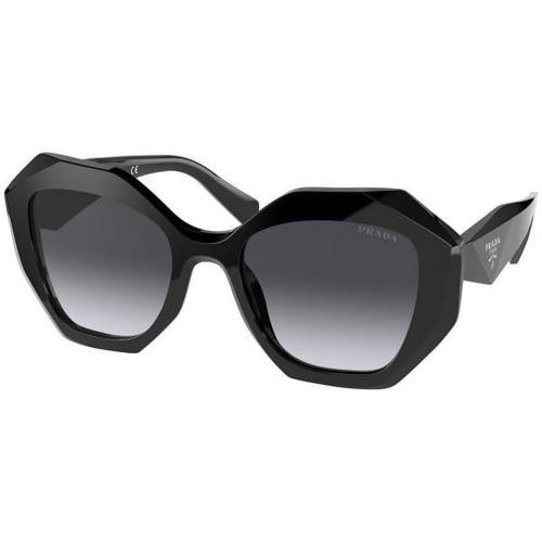 Gafas de sol negras Prada 0pr 16ws 1ab5d153 para mujer, color gris degradado, diseño irregular