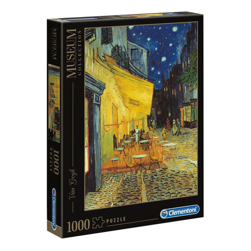 Rompecabezas Clementoni Museum Collection Van Gogh  - Café Terrace at Night 31470 de 1000 piezas