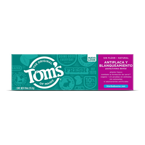 Toms The Original pasta dental antiplaca y blanqueamiento 99ml