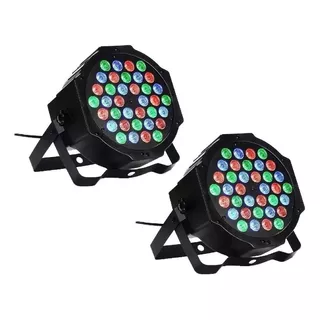 Pack 2 Focos Luces Led Rgb  Dmx Audioritmico Dj Fiesta