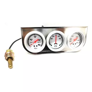 Indicador Amperimetro Aceite Temperatura Triple Universal