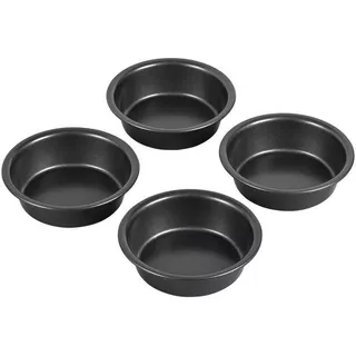 Set 4 Mini Moldes Antiadherente Tortas Redondas 10cm Wilton 