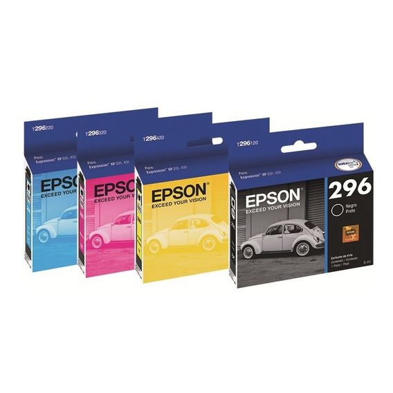 Cartuchos Epson 296 Original Xp231 431 241 X4 Caja Cerrada