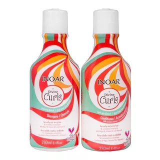  Kit Duo Shampoo Y Acondicionador Divine Curls Inoar 250ml