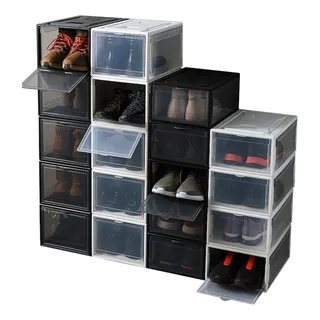 Organizador De Zapatos Acrílico Premium Pack 3 Transparente