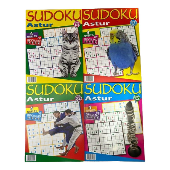  Sudoku Pack 4 Revistas 60 Paginas -globalchile 