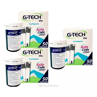 150 Unidades Tiras Reagentes Para Teste Glicemia G-tech Vita