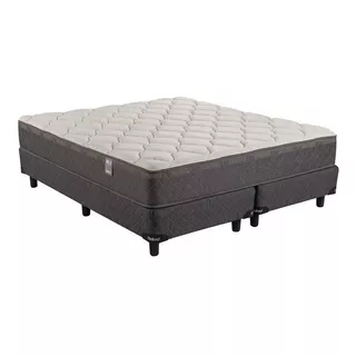 Sommier Sommier Con Patas Belmo Density 2 Queen De 190cmx160cm  Gris Con Base Dividida