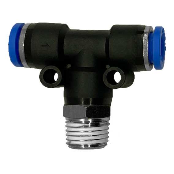 Conector Tee Neumático Rosca 1/4 - P/tubo 6mm X1u