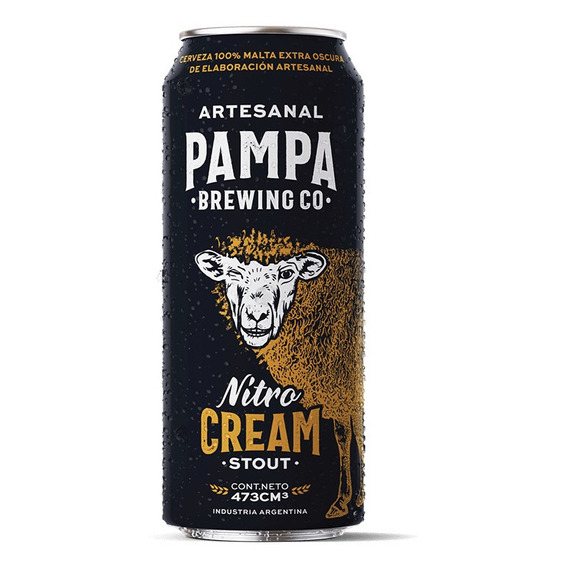 Cerveza Artesanal Pampa Cream Stout 437cc X 1 Lata