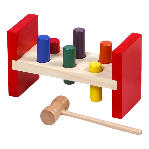 Juguete Madera Caja Martillo Didactico Motricidad Montessori