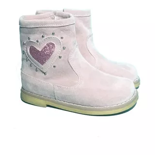 Bota Nena Rosa Corazon Glitter Calfas! A.teetsie