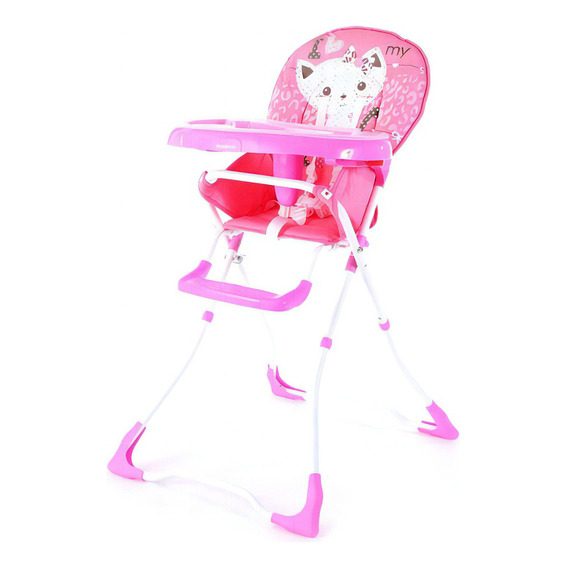 Silla De Comer Roxy Rainbow® Regulable Color Rosa - Gatito