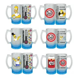 Tarro Cervecero Serie Los Simpsons  Kit Con 12 Tarros Elegir