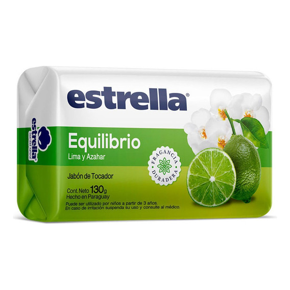 Estrella Jabon En Barra Equilibrio Lima & Azahar 130 Gr