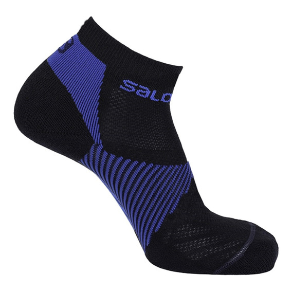 Medias Femenina Salomon - Speed Support W Negro/azul - Runni